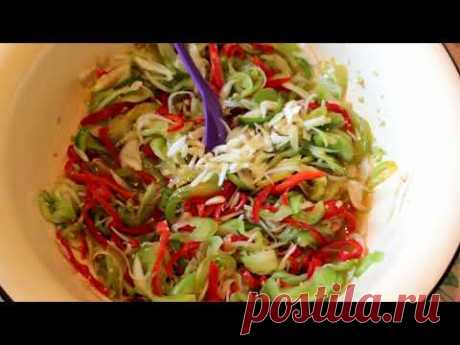 САЛАТ ИЗ ЗЕЛЕНОГО ПОМИДОРА НА ЗИМУ /GOY POMIDOR SALATI /YESIL DOMATES SALATASI GREEN TOMATO SALAD