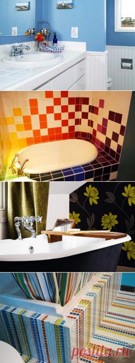 Варианты отделки ванных комнат фото
