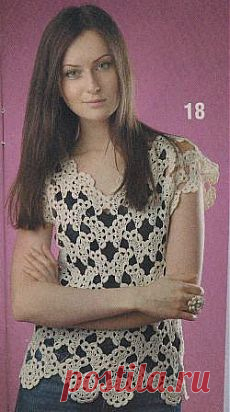 Топ из ленточного кружева | ВЯЗАНИЕ спицами и крючком.