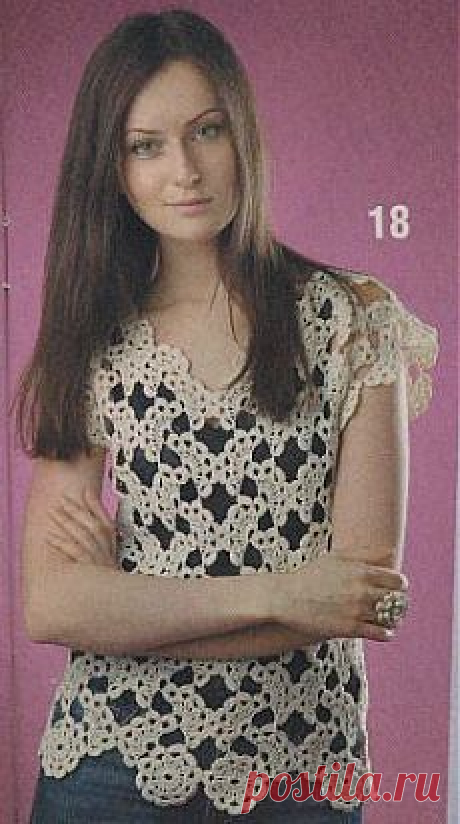 Топ из ленточного кружева | ВЯЗАНИЕ спицами и крючком.