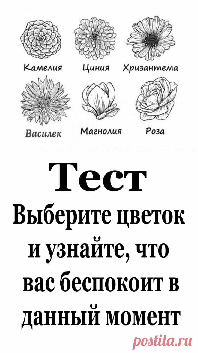 Цветок, который вас больше всего привлекает, выдает тревоги вашего сердца на этапе вашей жизни в котором вы сейчас находитесь. Узнайте, какие они и как их преодолеть.