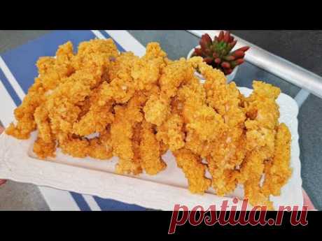 Гора КУРИНЫХ СТРИПСОВ (наггетсов) из 1 куриного филе.