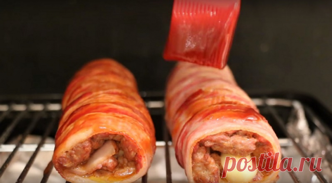 Мясной рулет на гриле