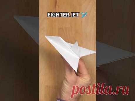 EASY ORIGAMI FIGHTER JET TUTORIAL | HOW TO MAKE A COOL PAPER PLANE STEP BY STEP
