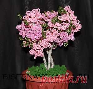 Бугенвиллея розовая из бисера | О бисероплетении.