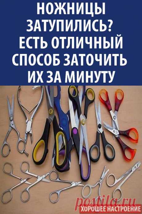 Ножницы затупились? Есть отличный способ заточить их за минуту