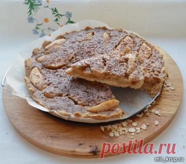 Овсяный тарт с бананово-яблочной начинкой