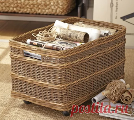 Модное хобби: плетем из газетных трубочек корзинки для дачи на зависть соседке | Селовед — идеи дачи и огорода | Яндекс Дзен