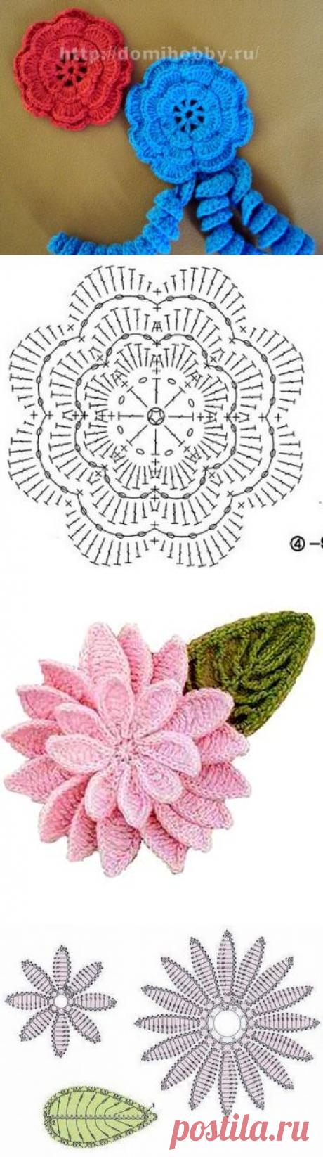 Fleurs colorées et leurs grilles gratuites , au Crochet ! - Le blog de Anne