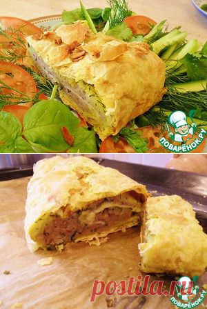 Пирог из лаваша и картофеля - кулинарный рецепт