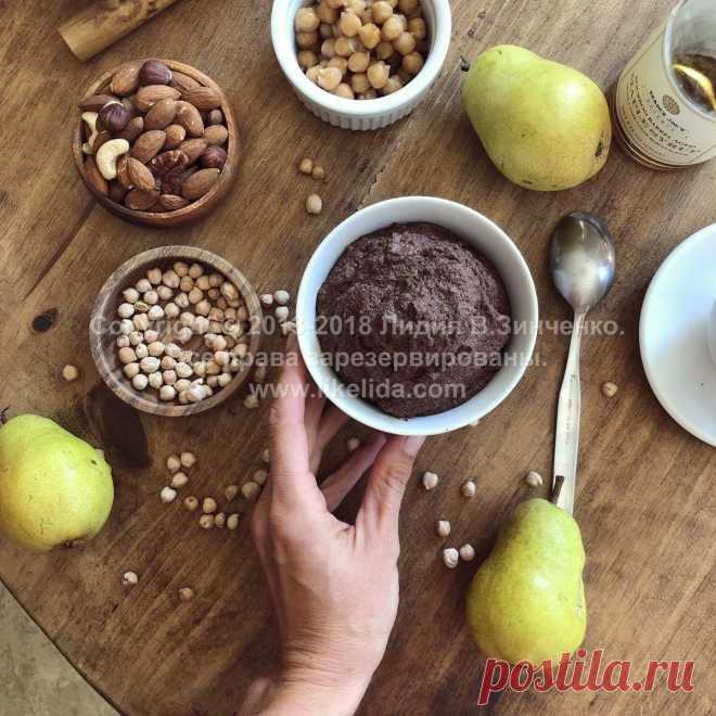 Шоколадный хумус (без глютена, без сахара, веганский)