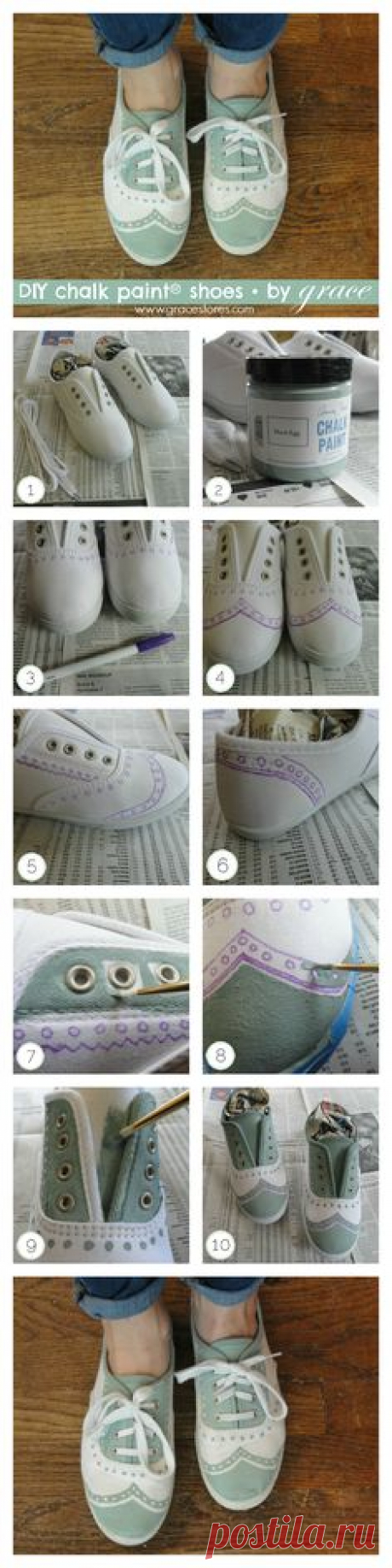 DIY Chalk Paint® Wingtip Sneakers. These shoes originally cost less than $6! Check out our tutorial here: wp.me/p30cW5-j6