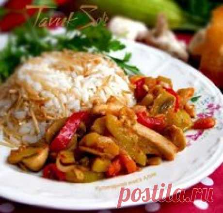 Соте с курицей и грибами (турецкая кухня)