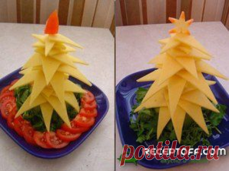 Новогодняя ёлка из сыра | Вкусно и легко!