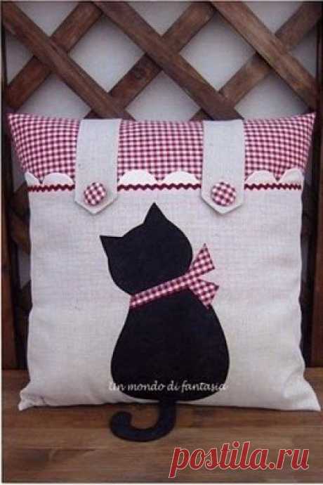 Шьем подушку с котиком — DIYIdeas