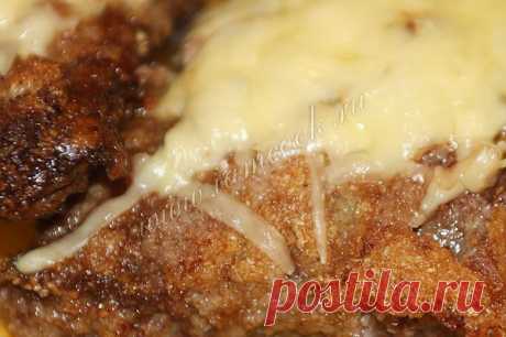 Ромштекс из говядины с сыром, пошаговый рецепт с фото.