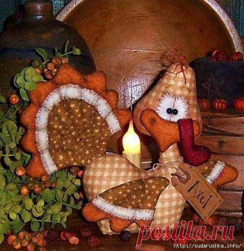 Текстильные индюшата. Три выкройки