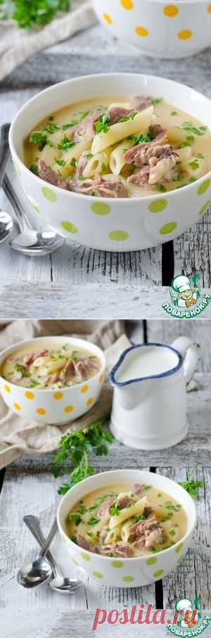 Куриный крем-суп с макаронами - кулинарный рецепт
