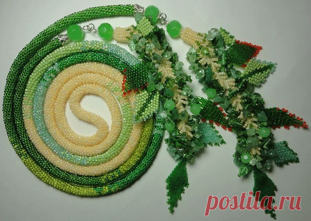 Вариант изготовления кистей для лариата (МК моей ученицы Вовченко Наташи) | biser.info - всё о бисере и бисерном творчестве