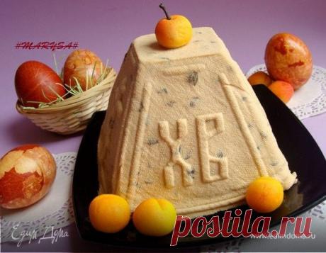 Карамельная пасха. Ингредиенты: молоко, сметана 20%, сливочное масло