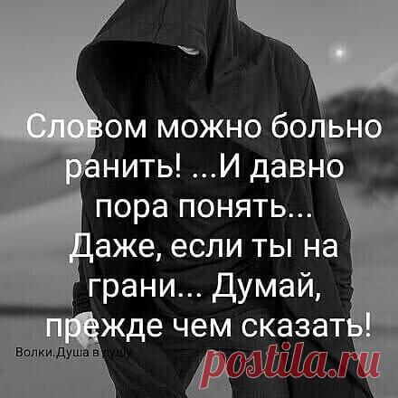 «Возможно, это изображение (1 человек и текст «словом можно больно ранить! ...и давно пора понять... даже, если ты на грани... думай, прежде чем сказать! волки.душав»)» — карточка пользователя Татьяна Кармишина в Яндекс.Избранном
