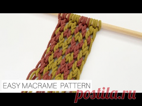 EASY MACRAME PATTERN | MACRAME TUTORIAL | MACRAME KNOTS | MACRAME FOR BEGINNERS - YouTube