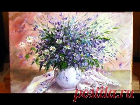 #8 Как нарисовать ПОЛЕВЫЕ ЦВЕТЫ маслом | Бельчев Андрей