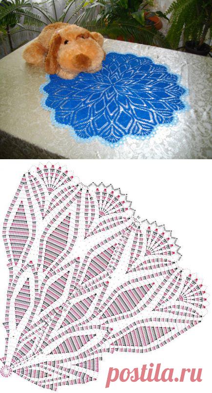 Салфетка "Дуновение ветра" / Вязание крючком / Вязание крючком. Ваши работы