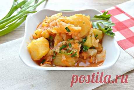 20 простых рецептов тушеной картошки с курицей
