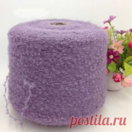 ALPACA BOUCLE 89% перуанская сури беби-альпака, 11% нейлон, 100гр./500мет. цв.437.СИРЕНЬ (830гр.) - ALPACA BOUCLE 89% перуанская беби-альпака, 11% нейлон - БУКЛЕ