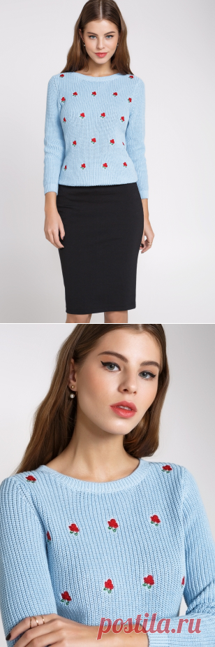 Джемпер голубой – купить джемпер голубой для женский, цена в интернет-магазине КонцептКлаб