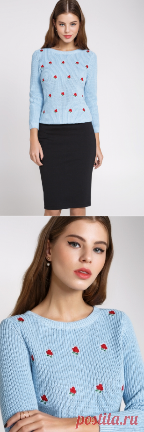 Джемпер голубой – купить джемпер голубой для женский, цена в интернет-магазине КонцептКлаб