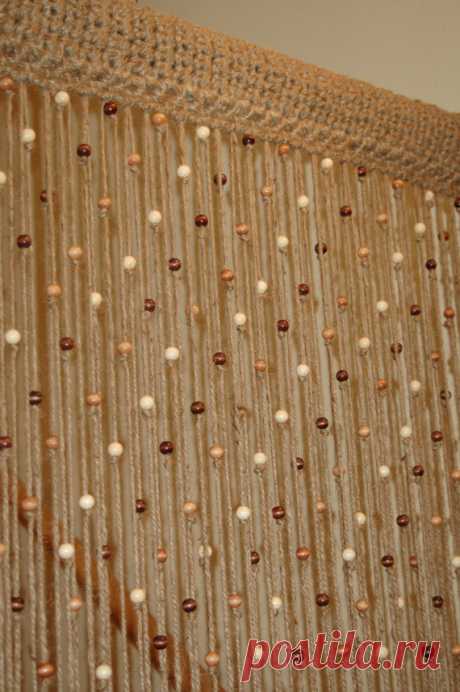 Natural Jute crochet curtain door / window with от MountBlossom
