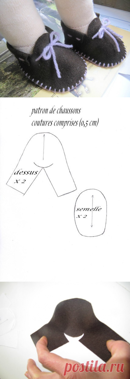 Кукольный мир: выкройки, одежда, миниатюра
Фетровые ботиночки для куклы