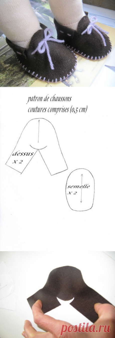 Кукольный мир: выкройки, одежда, миниатюра
Фетровые ботиночки для куклы