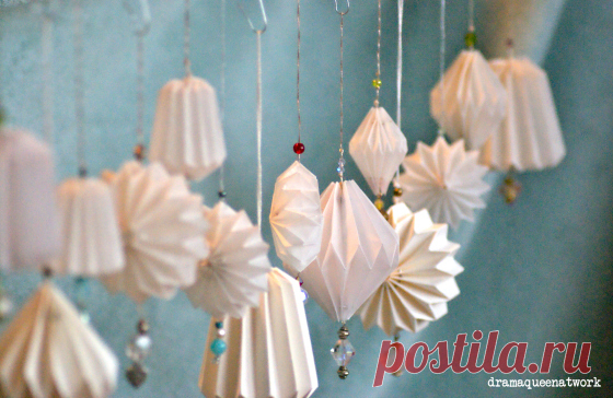 DIY плиссированные прицепы и лампы | dramaqueenatwork