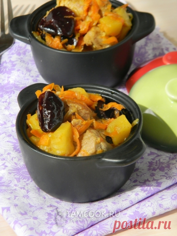 Мясо тушеное с черносливом и яблоками, рецепт с фото. Как приготовить мясо с черносливом в мультиварке?