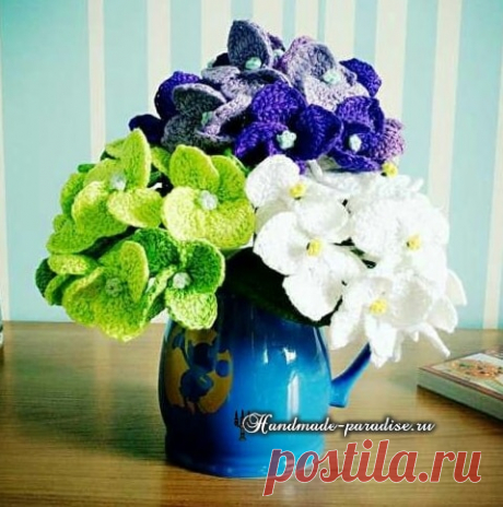 Гортензия крючком. Схемы вязания