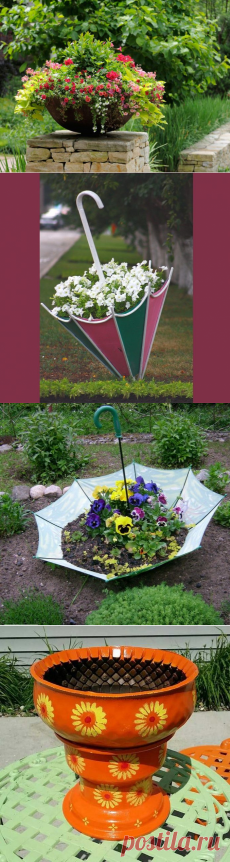 Кашпо и вазоны для сада своими руками: пошаговая инструкция с фото