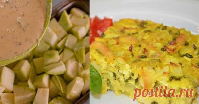 Блюдо из кабачков! Запеканка с ноткой свежести незаменима на летнем столе.  Прекрасный гарнир!