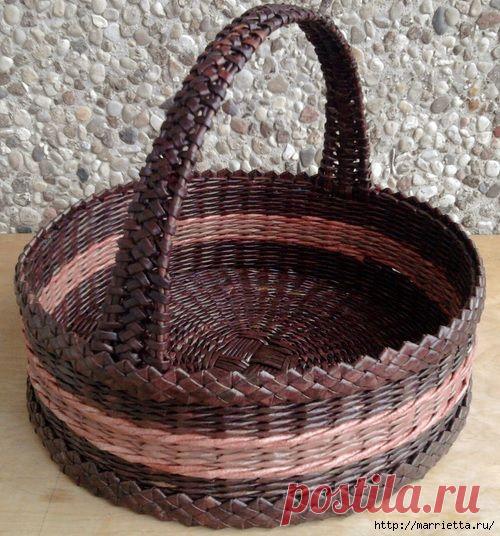 Плетение из газет. Мастер-класс и примеры применения фигурной косички.