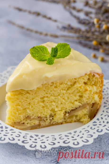 ღШарлотка с яблоками и заварным кремом