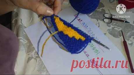 как я вяжу салфетку спицами 🧶 для начинающих 🌺🥰