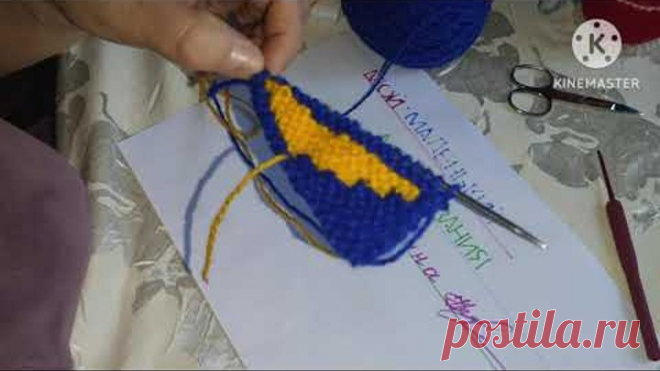 как я вяжу салфетку спицами 🧶 для начинающих 🌺🥰