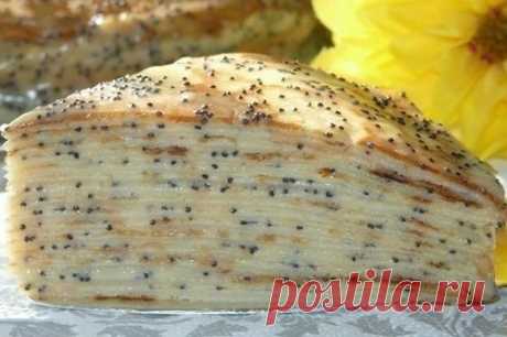 Блинный торт "Маковка" - быстрая вкусняшка