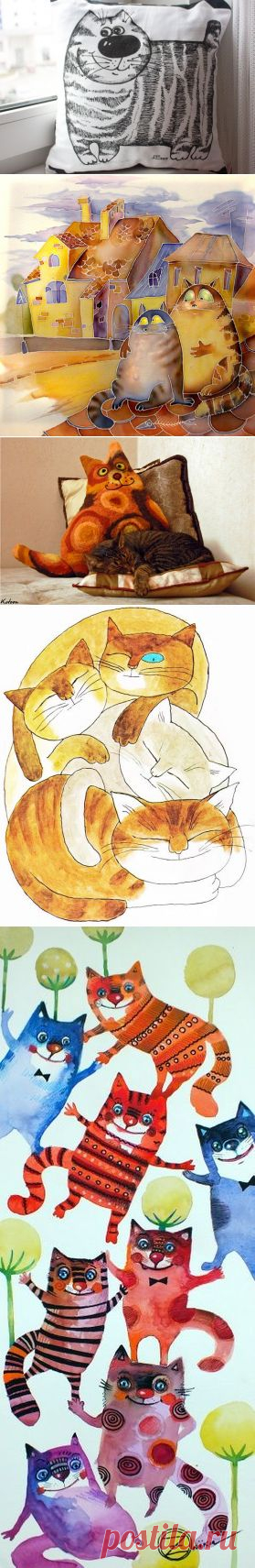 Кошачье вдохновение ( можно для батика и др)