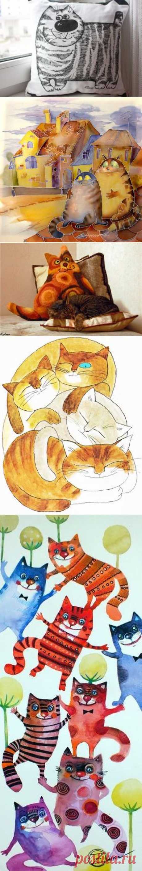 Кошачье вдохновение ( можно для батика и др)