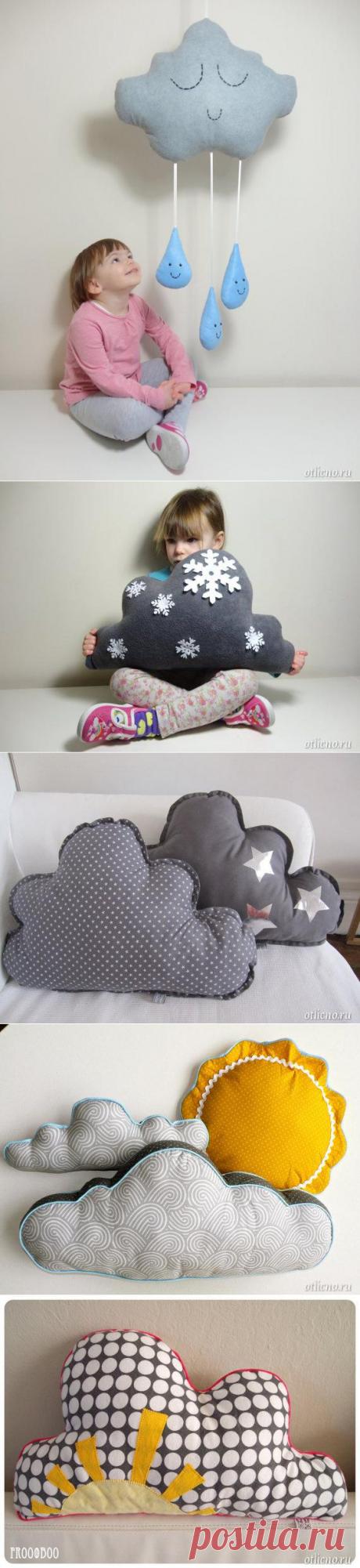 Декоративные Подушки в форме облаков своими руками | Отлично! Школа моды, декора и актуального рукоделия