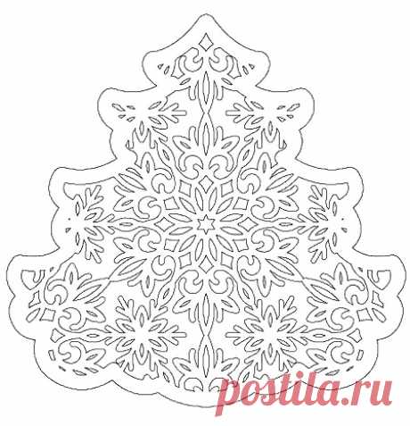 Трафареты на окна для вырезания из бумаги к новому году 2022