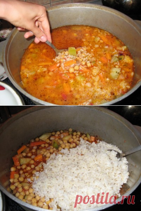 Нут с рисом : Вегетарианская и постная кухня